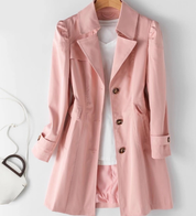 Dames Trenchcoat Jas – Halflange Klassieke Jas met Knopen | Beau