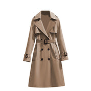 Dames Trenchcoat Jas met Tailleband – Halflange Klassieke Jas | Belladine