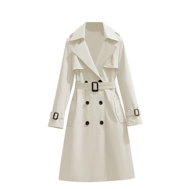 Dames Trenchcoat Jas met Tailleband – Halflange Klassieke Jas | Belladine