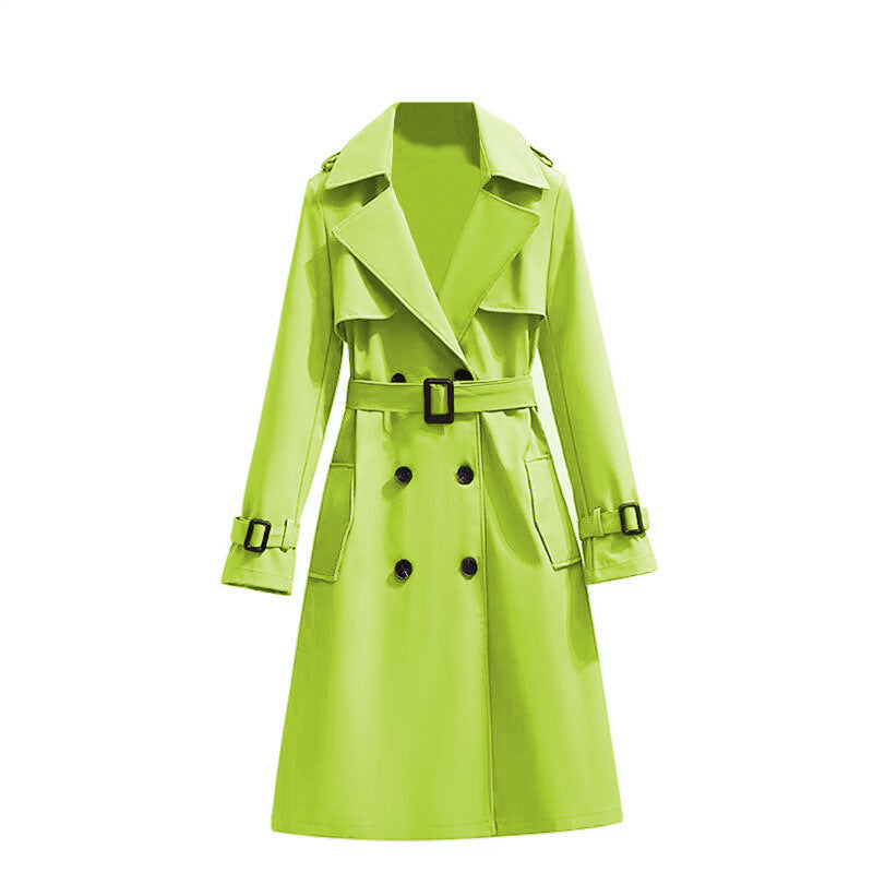 Dames Trenchcoat Jas met Tailleband – Halflange Klassieke Jas | Belladine