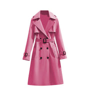 Dames Trenchcoat Jas met Tailleband – Halflange Klassieke Jas | Belladine