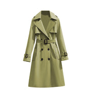Dames Trenchcoat Jas met Tailleband – Halflange Klassieke Jas | Belladine