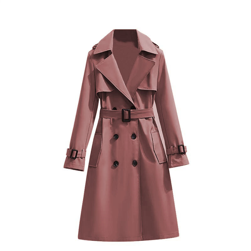 Dames Trenchcoat Jas met Tailleband – Halflange Klassieke Jas | Belladine
