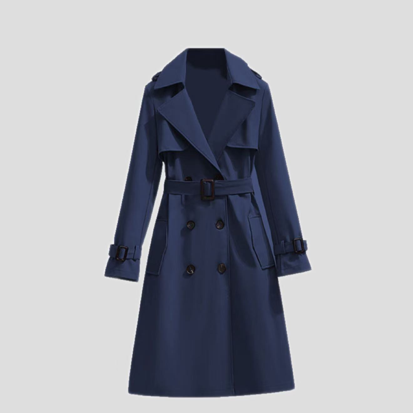 Dames Trenchcoat Jas met Tailleband – Halflange Klassieke Jas | Belladine