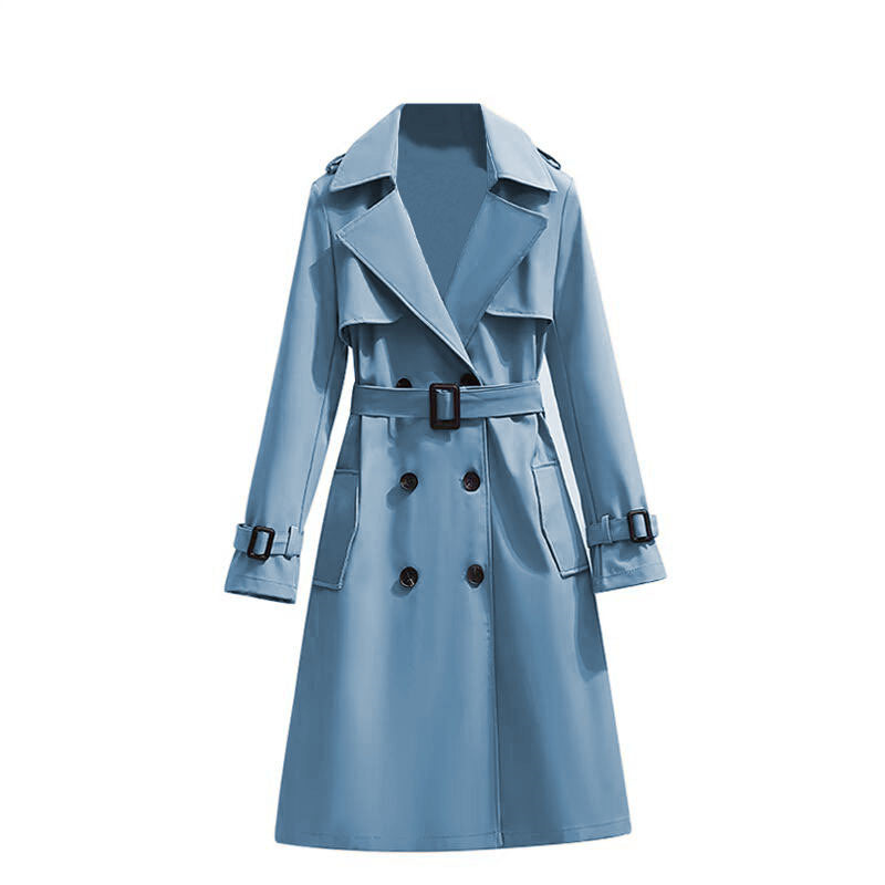 Dames Trenchcoat Jas met Tailleband – Halflange Klassieke Jas | Belladine