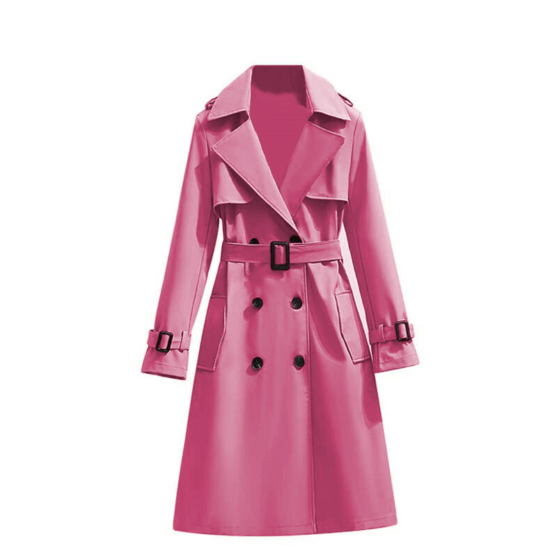Dames Trenchcoat Jas met Tailleband – Halflange Klassieke Jas | Belladine