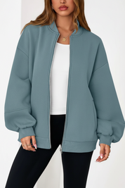 Dames Oversized Bomberjas met Rits – Casual Jas | Boraisa