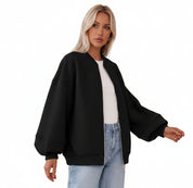 Dames Oversized Bomberjas met Rits – Casual Jas | Boraisa