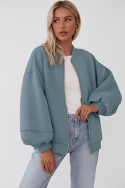 Dames Oversized Bomberjas met Rits – Casual Jas | Boraisa