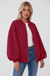 Dames Oversized Bomberjas met Rits – Casual Jas | Boraisa