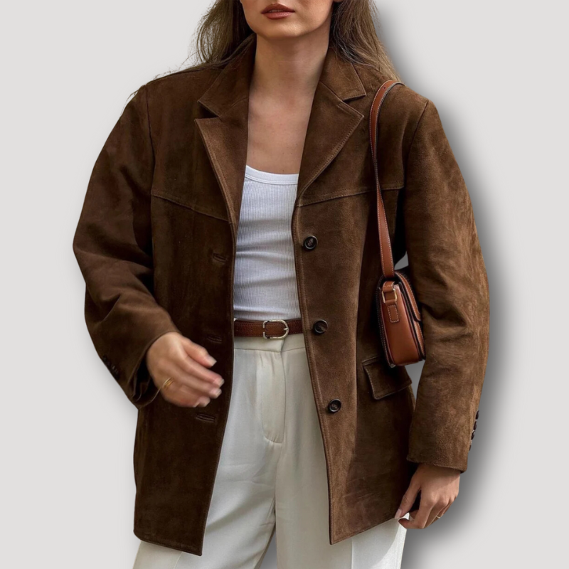 Dames Oversized Suède Blazer Jas | Birdie