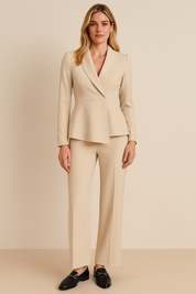 Dames Elegante Tweedelige Blazer Pantalon Set | Delphina
