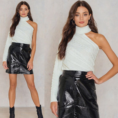 Dames Off-Shoulder Kabel Trui met Col | Rover
