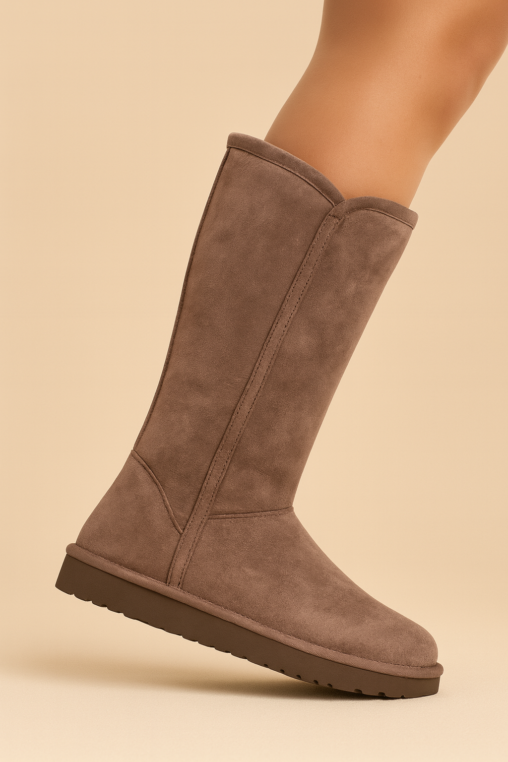Dames Warme Comfortabele Hoge Winterboots met Voering | Ebony