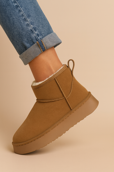 Dames Warm Gevoerde Plateau Platform Sneeuw Boots | Emera