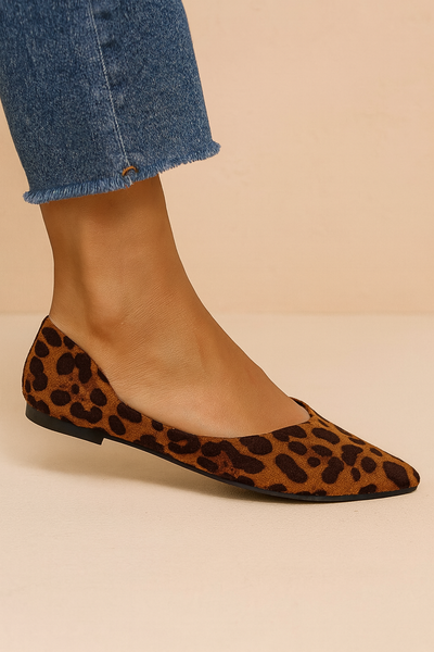 Dames Elegante Trendy Panterprint Flats Ballerina's | Endolisa