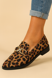 Dames Elegante Trendy Panterprint Loafers | Esaja