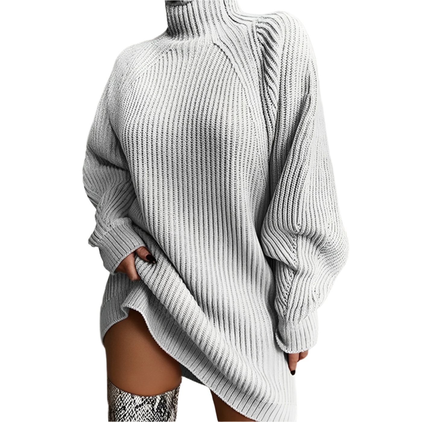 Dames Gebreide Col Jurk met Oversized Pasvorm | Nayeli