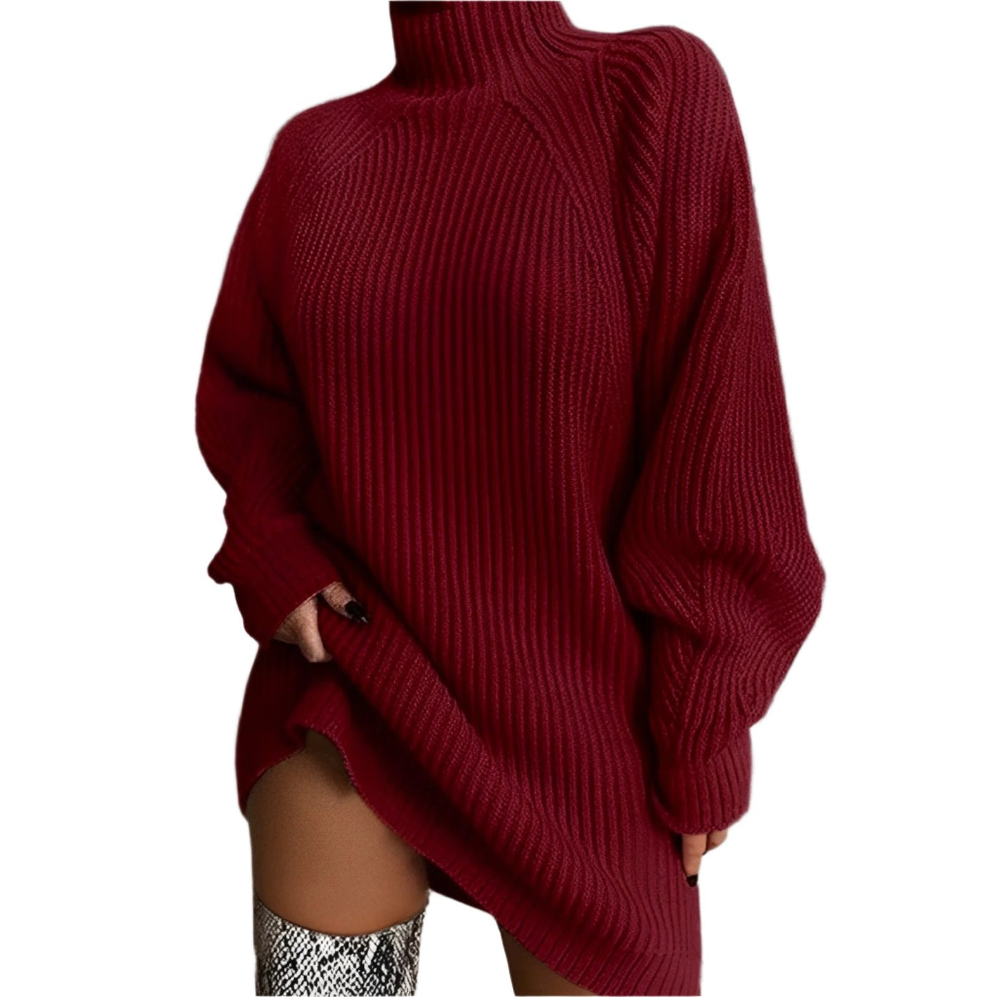 Dames Gebreide Col Jurk met Oversized Pasvorm | Nayeli