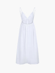 Dames Maxi Jurk met V-Hals en Open Rug | Luchtig en Zomer Must Have | Ginny