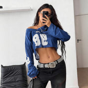 Dames Cropped Sport Top met Print | Trendy, Streetstyle & Statement Look | Gleam