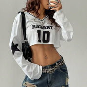 Dames Cropped Sport Top met Print | Trendy, Streetstyle & Statement Look | Gleam
