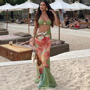 Dames Maxi Jurk met Bloemenprint en Open Rug | Luchtig, Zomers en klaar voor het Strand | Gwenda