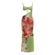 Dames Maxi Jurk met Bloemenprint en Open Rug | Luchtig, Zomers en klaar voor het Strand | Gwenda