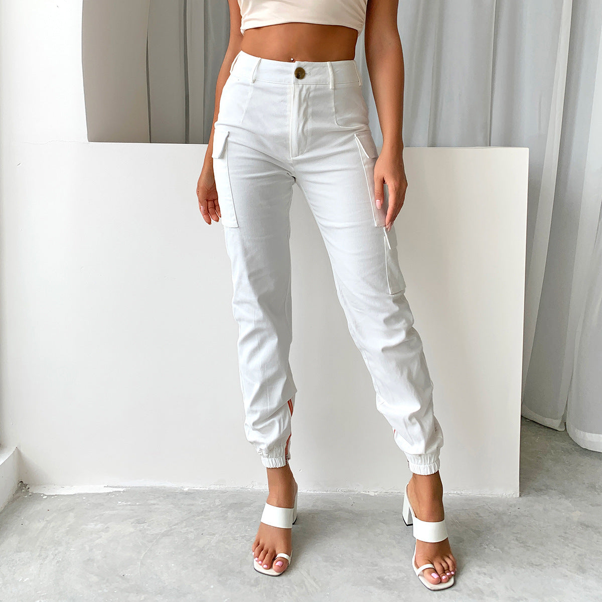 Dames Cargo Broek met Aansluitende Pasvorm | Street Style Essential | Galia