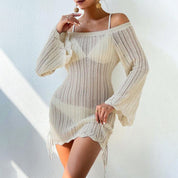 Dames Luchtig Gehaakte Strand Jurk Off-Shoulder | Gallorca