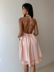 Dames Elegante Halter A-lijn Jurk | Luchtige Zomerse Mini Jurk | Gamany