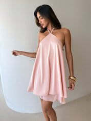 Dames Elegante Halter A-lijn Jurk | Luchtige Zomerse Mini Jurk | Gamany