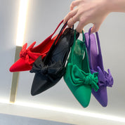 Dames Elegante Puntige Slingback Pumps Met Strik | Voor Bruiloft, Feest & Chic Everyday Look | Gambini