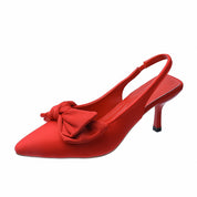 Dames Elegante Puntige Slingback Pumps Met Strik | Voor Bruiloft, Feest & Chic Everyday Look | Gambini