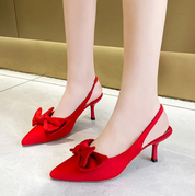 Dames Elegante Puntige Slingback Pumps Met Strik | Voor Bruiloft, Feest & Chic Everyday Look | Gambini