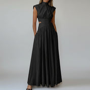 Dames Elegante Maxi Jurk met Cut Out Taille Detail | Minimalistisch & Verfijnd Silhouet | Ganouk