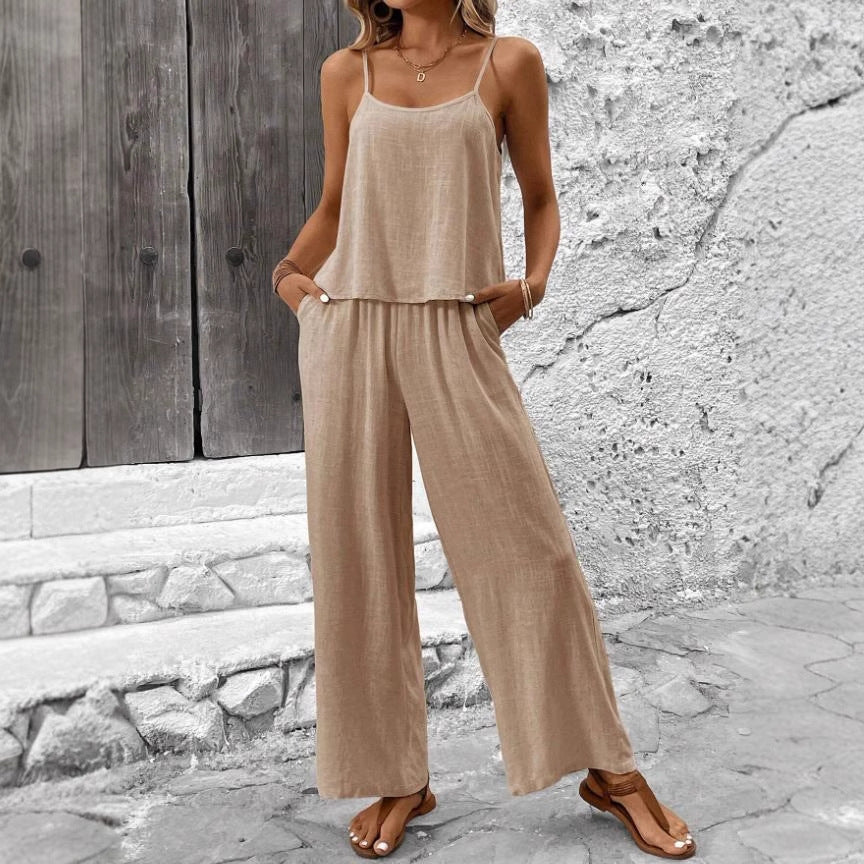 Dames Casual Tweedelige Set met Top en Broek | Luchtige Bohemian Outfit | Garalina