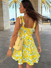 Dames Zomerse Print A-lijn Jurk met Frisse Look | Garcalona