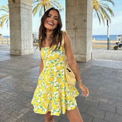 Dames Zomerse Print A-lijn Jurk met Frisse Look | Garcalona