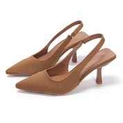 Dames Elegante Slingback Hakken Met Puntneus | Stijlvolle Pumps Met Lage Hak | Gardia