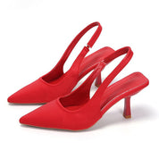 Dames Elegante Slingback Hakken Met Puntneus | Stijlvolle Pumps Met Lage Hak | Gardia