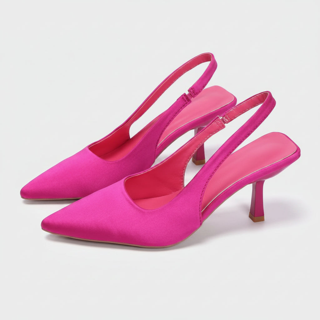 Dames Elegante Slingback Hakken Met Puntneus | Stijlvolle Pumps Met Lage Hak | Gardia