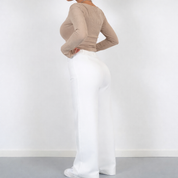 Dames Trendy High-Waist Straight Leg Pantalon | Korean Style Casual Chic | Geaudine