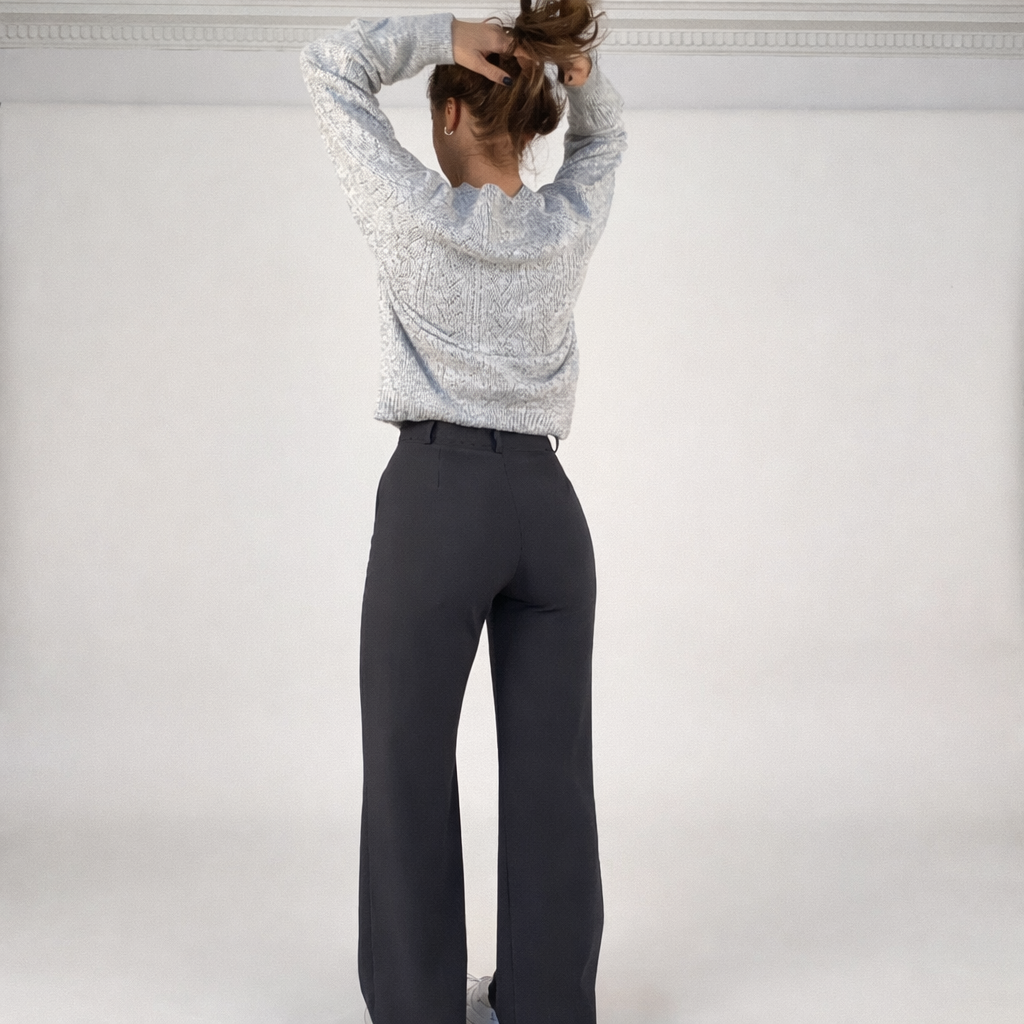 Dames Trendy High-Waist Straight Leg Pantalon | Korean Style Casual Chic | Geaudine