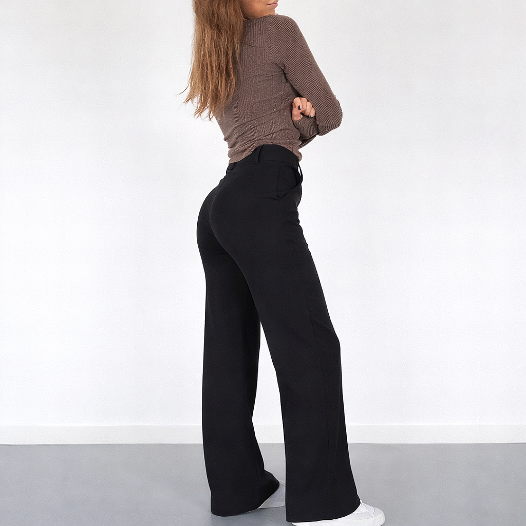 Dames Trendy High-Waist Straight Leg Pantalon | Korean Style Casual Chic | Geaudine