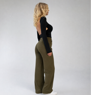 Dames Trendy High-Waist Straight Leg Pantalon | Korean Style Casual Chic | Geaudine