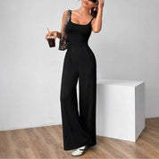 Dames Minimalistische Tijdloze Must-Have Jumpsuit met Wijde Pijpen | Geepa