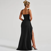 Dames Elegante Maxi Jurk met Hoge Split en Aansluitende Pasvorm | Slim fit en Stijlvol | Geeta