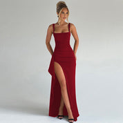 Dames Elegante Maxi Jurk met Hoge Split en Aansluitende Pasvorm | Slim fit en Stijlvol | Geeta
