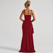 Dames Elegante Maxi Jurk met Hoge Split en Aansluitende Pasvorm | Slim fit en Stijlvol | Geeta